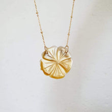 Load image into Gallery viewer, CONTACT US TO RECREATE THIS SOLD OUT STYLE Fiji Mother of Pearl Hibiscus Necklace - 14k Gold Fill or 925 Sterling Silver  FJD$ - Adorn Pacific - Necklaces
