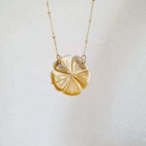 CONTACT US TO RECREATE THIS SOLD OUT STYLE Fiji Mother of Pearl Hibiscus Necklace - 14k Gold Fill or 925 Sterling Silver  FJD$ - Adorn Pacific - Necklaces