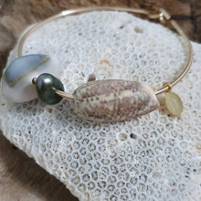Load image into Gallery viewer, CONTACT US TO RECREATE THIS SOLD OUT STYLE Fiji Pearl and Shell Bangle 14k Gold Filled - FJD$ - Adorn Pacific - Bracelets
