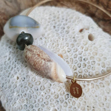 Load image into Gallery viewer, CONTACT US TO RECREATE THIS SOLD OUT STYLE Fiji Pearl and Shell Bangle 14k Gold Filled - FJD$ - Adorn Pacific - Bracelets
