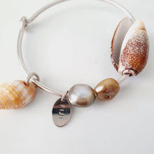 Load image into Gallery viewer, CONTACT US TO RECREATE THIS SOLD OUT STYLE Fiji Pearl and Shell Bangle 925 Sterling Silver - FJD$ - Adorn Pacific - Bracelets
