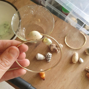 CONTACT US TO RECREATE THIS SOLD OUT STYLE Fiji Pearl and Shell Cuff - 14k Gold Filled - FJD$ - Adorn Pacific - Bracelets