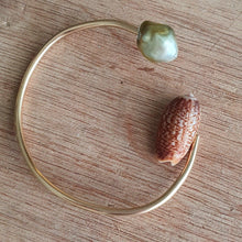 Load image into Gallery viewer, CONTACT US TO RECREATE THIS SOLD OUT STYLE Fiji Pearl and Shell Cuff - 14k Gold Filled - FJD$ - Adorn Pacific - Bracelets
