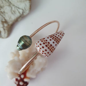 CONTACT US TO RECREATE THIS SOLD OUT STYLE Fiji Pearl and Shell Cuff - 14k Gold Filled - FJD$ - Adorn Pacific - Bracelets