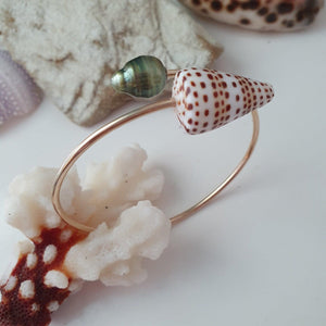 CONTACT US TO RECREATE THIS SOLD OUT STYLE Fiji Pearl and Shell Cuff - 925 Sterling Silver - FJD$ - Adorn Pacific - Bracelets