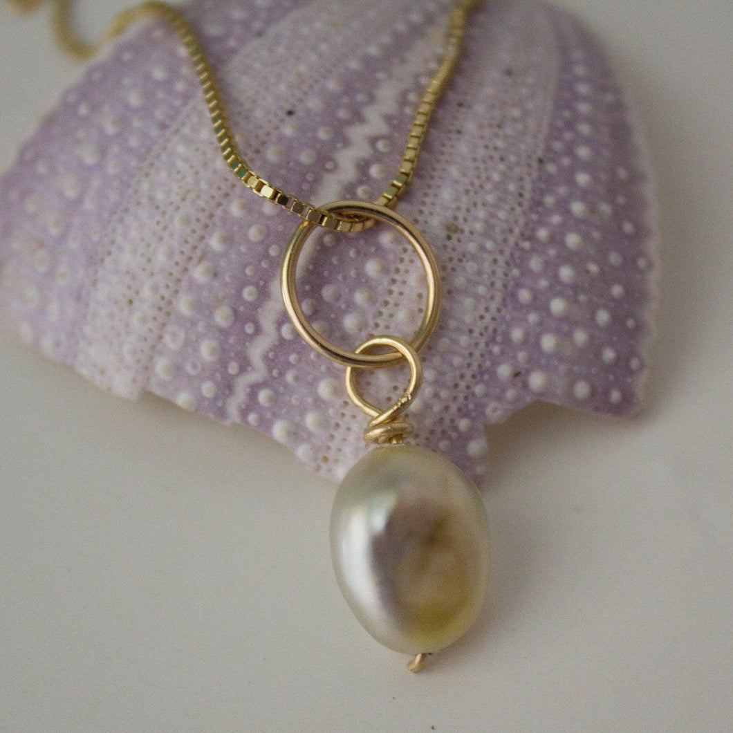 CONTACT US TO RECREATE THIS SOLD OUT STYLE Fiji Pearl Drop Necklace- 18k Gold Vermeil FJD$ - Adorn Pacific - Necklaces