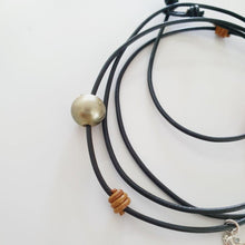 Load image into Gallery viewer, CONTACT US TO RECREATE THIS SOLD OUT STYLE Fiji Pearl, Starfish &amp; Seahorse Charm Real Leather Multi-way Bracelet / Necklace - FJD$ - Adorn Pacific - Bracelets
