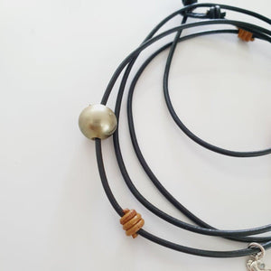 CONTACT US TO RECREATE THIS SOLD OUT STYLE Fiji Pearl, Starfish & Seahorse Charm Real Leather Multi-way Bracelet / Necklace - FJD$ - Adorn Pacific - Bracelets
