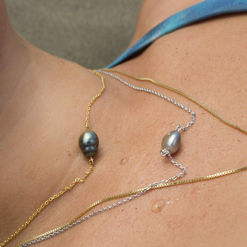 CONTACT US TO RECREATE THIS SOLD OUT STYLE Fiji Saltwater Pearl Infinity Necklace - 925 Sterling Silver FJD$ - Adorn Pacific - Necklaces
