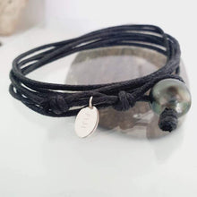 Load image into Gallery viewer, CONTACT US TO RECREATE THIS SOLD OUT STYLE Fiji Saltwater Pearl Multi-Way Wax Cord or Faux Suede Leather Bracelet/Necklace/Anklet - FJD$ - Adorn Pacific - Bracelets
