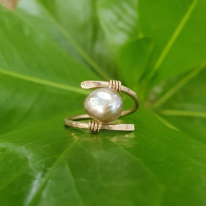 CONTACT US TO RECREATE THIS SOLD OUT STYLE Fiji Saltwater Pearl Ring adjustable - 14k Gold Fill - Adorn Pacific - Rings