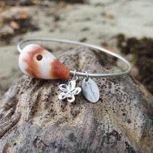 Load image into Gallery viewer, CONTACT US TO RECREATE THIS SOLD OUT STYLE Fiji Shell &amp; Frangipani Charm Bangle - 925 Sterling Silver FJD$ - Adorn Pacific - Bracelets
