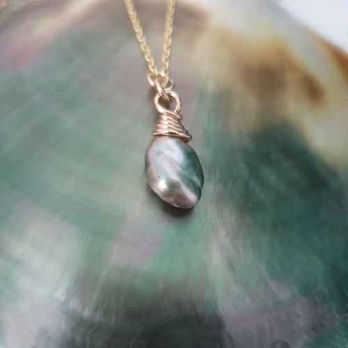 CONTACT US TO RECREATE THIS SOLD OUT STYLE Fijian Saltwater Pearl Gold Wrapped Necklace - FJD$ - Adorn Pacific - Necklaces