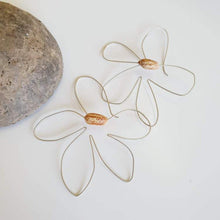 Load image into Gallery viewer, CONTACT US TO RECREATE THIS SOLD OUT STYLE Flower Earrings with Shells - 14k Gold Fill or 925 Sterling Silver FJD$ - Adorn Pacific - Earrings
