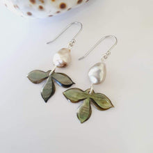 Load image into Gallery viewer, CONTACT US TO RECREATE THIS SOLD OUT STYLE Flower Oyster Shell Earrings with Fiji Saltwater Pearls - 925 Sterling Silver or 14k Gold Filled FJD$ - Adorn Pacific - Earrings
