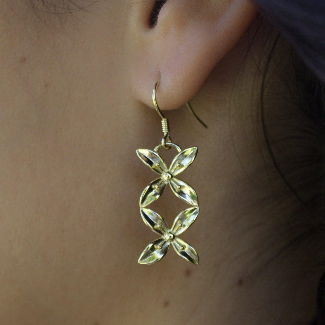 CONTACT US TO RECREATE THIS SOLD OUT STYLE Frangipani Bua Earrings - 925 Sterling Silver or 18k Gold Vermeil FJD$ - Adorn Pacific - Earrings