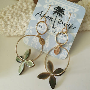 CONTACT US TO RECREATE THIS SOLD OUT STYLE Frangipani Oyster Shell Earrings - 14k Rose Gold Filled FJD$ - Adorn Pacific - Earrings