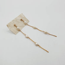 Load image into Gallery viewer, READY TO SHIP Freshwater Pearl Delicate Drop Stud Earrings in 14k Gold Fill - FJD$ - Adorn Pacific - Earrings
