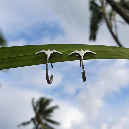 CONTACT US TO RECREATE THIS SOLD OUT STYLE Frigate Bird Semi Hoop Earrings - 925 Sterling Silver FJD$ - Adorn Pacific - Earrings