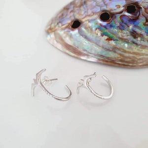 CONTACT US TO RECREATE THIS SOLD OUT STYLE Frigate Bird Semi Hoop Earrings - 925 Sterling Silver FJD$ - Adorn Pacific - Earrings