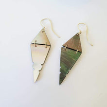 Load image into Gallery viewer, CONTACT US TO RECREATE THIS SOLD OUT STYLE Geometric Carved Mother of Pearl Shell Earrings - 14k Gold Filled FJD$ - Adorn Pacific - Earrings
