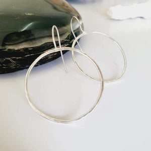 CONTACT US TO RECREATE THIS SOLD OUT STYLE Hammered Circle Earrings - 925 Sterling Silver FJD$ - Adorn Pacific - Earrings