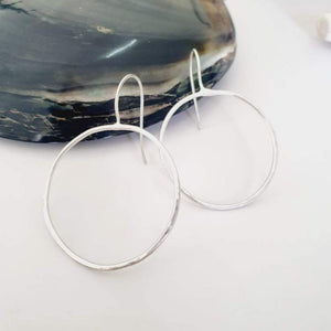 CONTACT US TO RECREATE THIS SOLD OUT STYLE Hammered Circle Earrings - 925 Sterling Silver FJD$ - Adorn Pacific - Earrings
