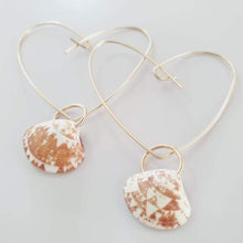 Load image into Gallery viewer, CONTACT US TO RECREATE THIS SOLD OUT STYLE Heart Shell Hoop Earrings - 14k Gold Fill  FJD$ - Adorn Pacific - Earrings
