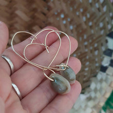 Load image into Gallery viewer, CONTACT US TO RECREATE THIS SOLD OUT STYLE Heart Shell Hoop Earrings - 14k Gold Fill  FJD$ - Adorn Pacific - Earrings
