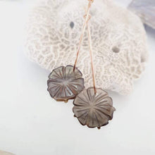 Load image into Gallery viewer, CONTACT US TO RECREATE THIS SOLD OUT STYLE Hibiscus Oyster Shell Hoop Earrings - 14k Rose Gold Filled FJD$ - Adorn Pacific - Earrings
