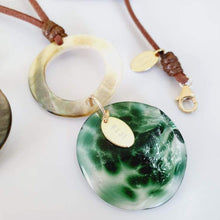 Load image into Gallery viewer, CONTACT US TO RECREATE THIS SOLD OUT STYLE Hot Glass &amp; Mother of Pearl Necklace - choose your glass and material FJD$ - Adorn Pacific - Necklaces
