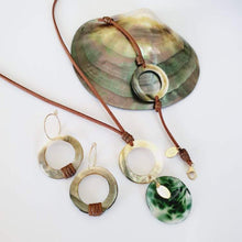 Load image into Gallery viewer, CONTACT US TO RECREATE THIS SOLD OUT STYLE Hot Glass &amp; Mother of Pearl Set- choose your glass and material FJD$ - Adorn Pacific - Jewelry Sets
