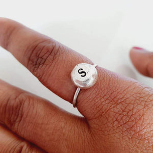 CONTACT US TO RECREATE THIS SOLD OUT STYLE Initial Ring - 925 Sterling Silver FJD$ - Adorn Pacific - Rings