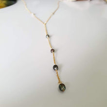 Load image into Gallery viewer, CONTACT US TO RECREATE THIS SOLD OUT STYLE Keshi Pearl Lariat Y-Necklace - 14k Gold Fill FJD$ - Adorn Pacific - Necklaces
