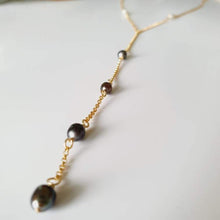 Load image into Gallery viewer, CONTACT US TO RECREATE THIS SOLD OUT STYLE Keshi Pearl Lariat Y-Necklace - 14k Gold Fill FJD$ - Adorn Pacific - Necklaces
