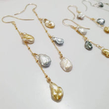 Load image into Gallery viewer, CONTACT US TO RECREATE THIS SOLD OUT STYLE Keshi Pearl Waterfall Drop Earrings - 14k Gold Fill FJD$ - Adorn Pacific - Earrings
