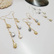 Load image into Gallery viewer, CONTACT US TO RECREATE THIS SOLD OUT STYLE Keshi Pearl Waterfall Drop Earrings - 14k Gold Fill FJD$ - Adorn Pacific - Earrings
