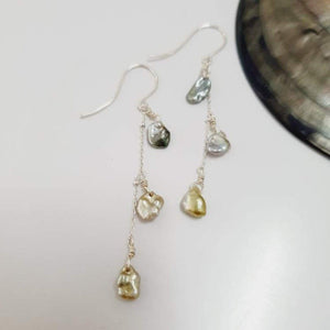 CONTACT US TO RECREATE THIS SOLD OUT STYLE Keshi Pearl Waterfall Drop Earrings - 925 Sterling Silver FJD$ - Adorn Pacific - Earrings