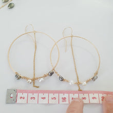 Load image into Gallery viewer, CONTACT US TO RECREATE THIS SOLD OUT STYLE Keshi Pearl Wrapped Hoop Earrings - 14k Gold Fill FJD$ - Adorn Pacific - Earrings
