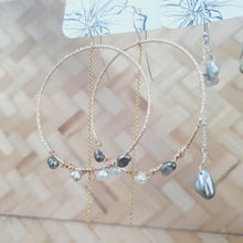 Load image into Gallery viewer, CONTACT US TO RECREATE THIS SOLD OUT STYLE Keshi Pearl Wrapped Hoop Earrings - 14k Gold Fill FJD$ - Adorn Pacific - Earrings
