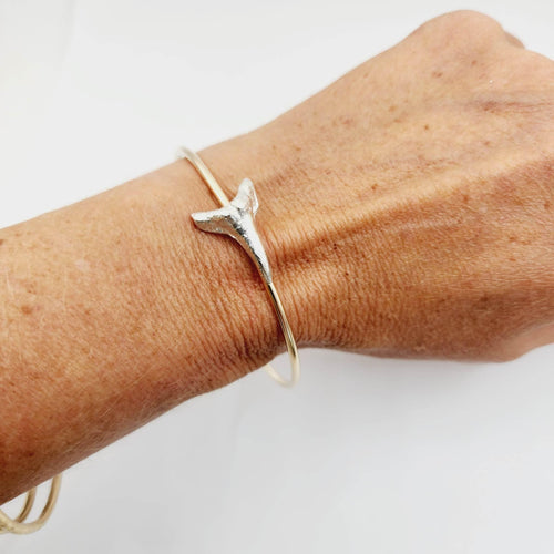 CONTACT US TO RECREATE THIS SOLD OUT STYLE Lemon Shark Tooth Cuff - 925 Sterling Silver & 14k Gold Fill FJD$ - Adorn Pacific - Bracelets