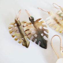 Load image into Gallery viewer, CONTACT US TO RECREATE THIS SOLD OUT STYLE Monstera Carved Fiji Oyster Shell Earrings in textured 14k Rose Gold Fill - FJD$ - Adorn Pacific - Earrings

