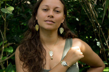 Load image into Gallery viewer, CONTACT US TO RECREATE THIS SOLD OUT STYLE Monstera Oyster Shell and Fiji Pearl Set - 14k Gold Filled FJD$ - Adorn Pacific - Jewelry Sets
