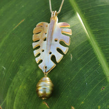 Load image into Gallery viewer, CONTACT US TO RECREATE THIS SOLD OUT STYLE Monstera Oyster Shell and Fiji Pearl Set - 14k Gold Filled FJD$ - Adorn Pacific - Jewelry Sets
