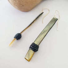 Load image into Gallery viewer, CONTACT US TO RECREATE THIS SOLD OUT STYLE Mother of Pearl Earrings with Wax Cord detail - 925 Sterling Silver or 14k Gold Fill FJD$ - Adorn Pacific - Earrings
