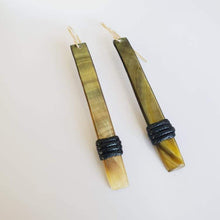 Load image into Gallery viewer, CONTACT US TO RECREATE THIS SOLD OUT STYLE Mother of Pearl Earrings with Wax Cord detail - 925 Sterling Silver or 14k Gold Fill FJD$ - Adorn Pacific - Earrings
