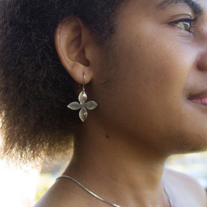 CONTACT US TO RECREATE THIS SOLD OUT STYLE Mother of Pearl Flower Earrings - 18k Gold Vermeil & 925 Sterling Silver FJD$ - Adorn Pacific - Earrings