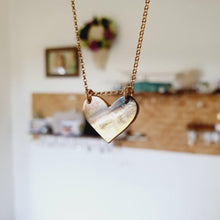 Load image into Gallery viewer, CONTACT US TO RECREATE THIS SOLD OUT STYLE Mother of Pearl Heart Necklace - 14k Gold Fill - FJD$ - Adorn Pacific - Necklaces
