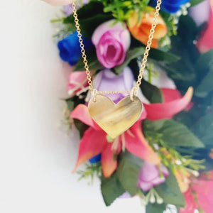 CONTACT US TO RECREATE THIS SOLD OUT STYLE Mother of Pearl Heart Necklace - 14k Gold Fill - FJD$ - Adorn Pacific - Necklaces