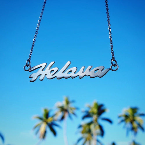 CONTACT US TO RECREATE THIS SOLD OUT STYLE Name Necklace - 925 Sterling Silver or Brass & 14k Gold Fill FJD$ - Adorn Pacific - Necklaces